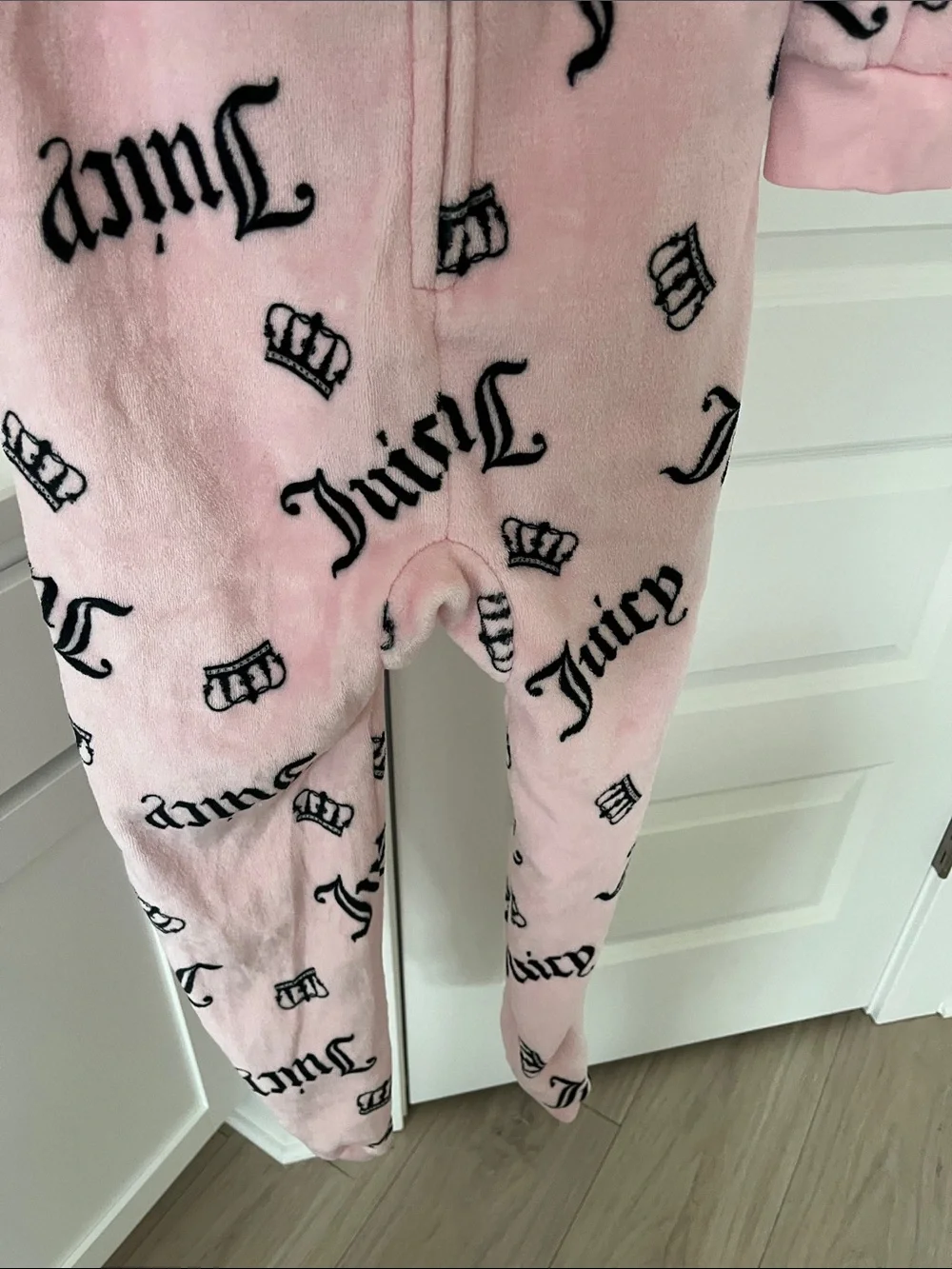Juicy Couture Pink Plush Logo One-Piece